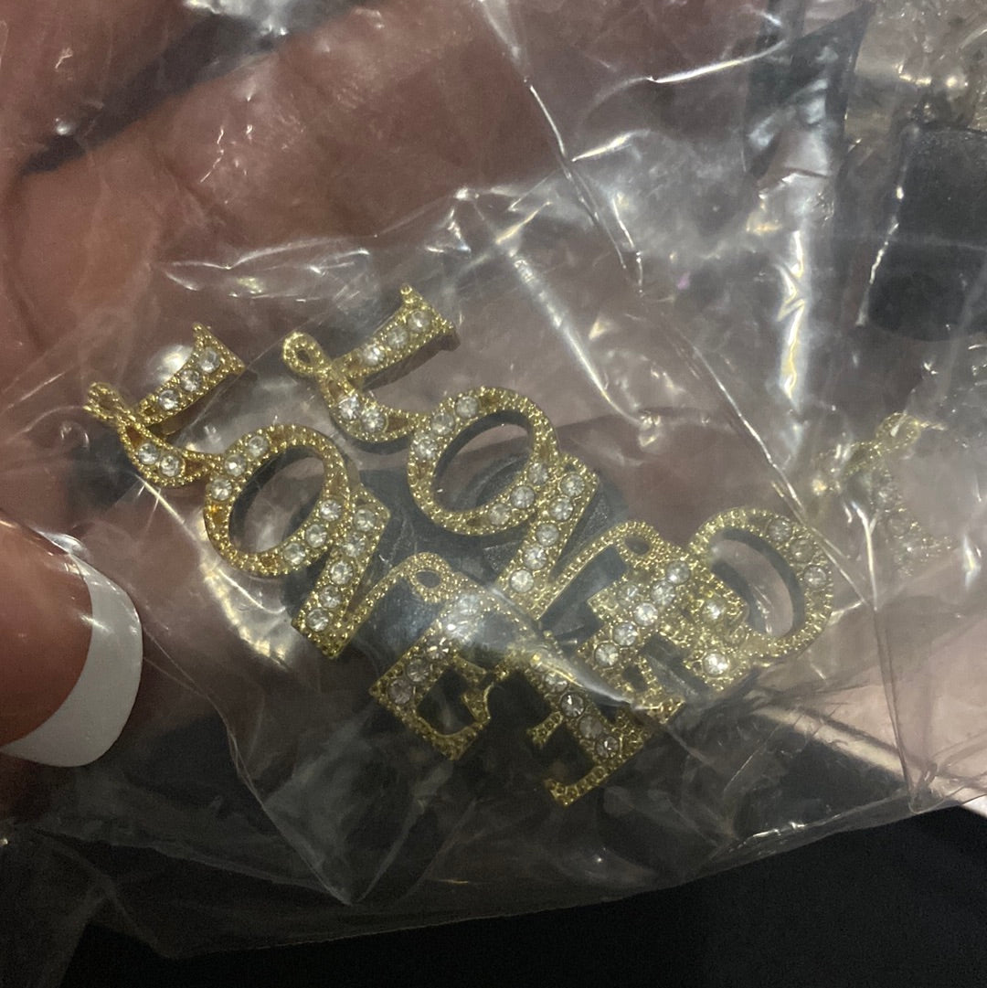 Love print Shoe Charm