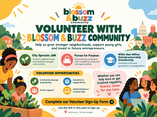 Volunteer in Jackson, MS | Blossom & Buzz Community